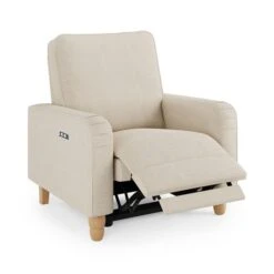 Beatrice Luna Fabric Power Recliner Armchair, Natural -Habitat Store 30869982 alt07