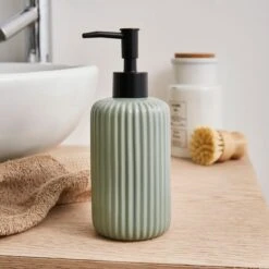 Ceramic Ribbed Soap Dispenser -Habitat Store 30870194