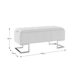 Holland Tray Table Ottoman, Ivory Sherpa -Habitat Store 30870372 alt09