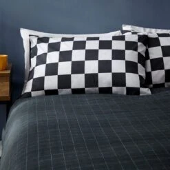 Checkerboard Duvet Cover & Pillowcase Set -Habitat Store 30871157 alt01