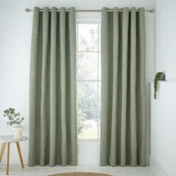 Filey Leaf Blackout Eyelet Curtains -Habitat Store 30871283 alt01