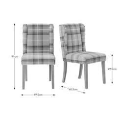 Oswald Set Of 2 Dining Chairs, Country Check -Habitat Store 30872516 alt09