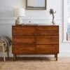 Brannock 6 Drawer Chest, Mid Stained Mango Wood -Habitat Store 30872723