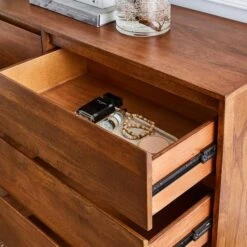 Brannock 6 Drawer Chest, Mid Stained Mango Wood -Habitat Store 30872723 alt02