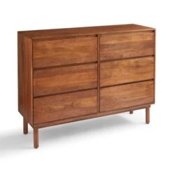 Brannock 6 Drawer Chest, Mid Stained Mango Wood -Habitat Store 30872723 alt05