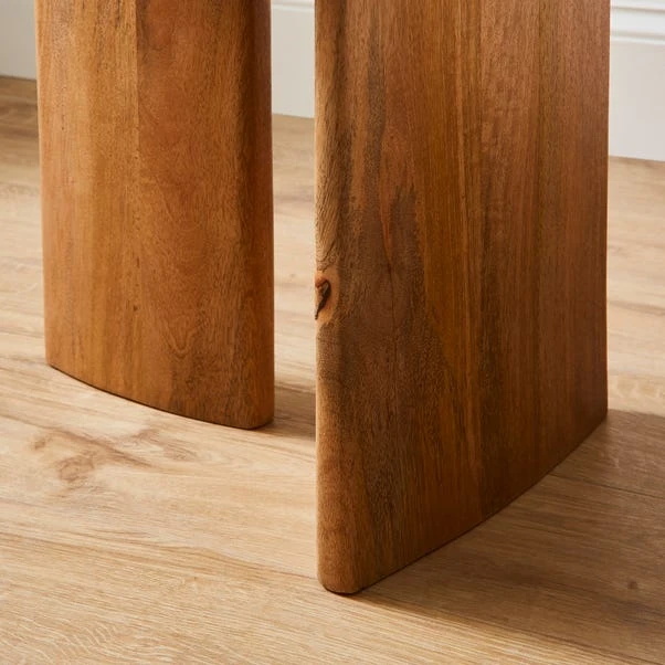 Arya Oval Side Table, Mango Wood And Real Marble 5 Arya Oval Side Table, Mango Wood And Real Marble - Image 3