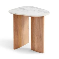 Arya Oval Side Table, Mango Wood And Real Marble 10 Arya Oval Side Table, Mango Wood And Real Marble -Habitat Store 30872727 alt03