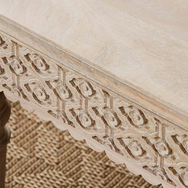 Lolita Carved Coffee Table, Mango Wood 4 Lolita Carved Coffee Table, Mango Wood - Image 2