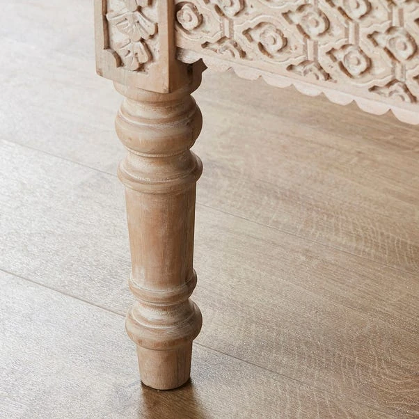 Lolita Carved Coffee Table, Mango Wood 5 Lolita Carved Coffee Table, Mango Wood - Image 3