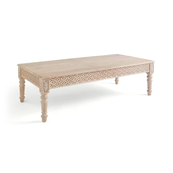 Lolita Carved Coffee Table, Mango Wood 7 Lolita Carved Coffee Table, Mango Wood - Image 5