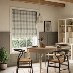 Large Check Daylight Roman Blind -Habitat Store 30873259