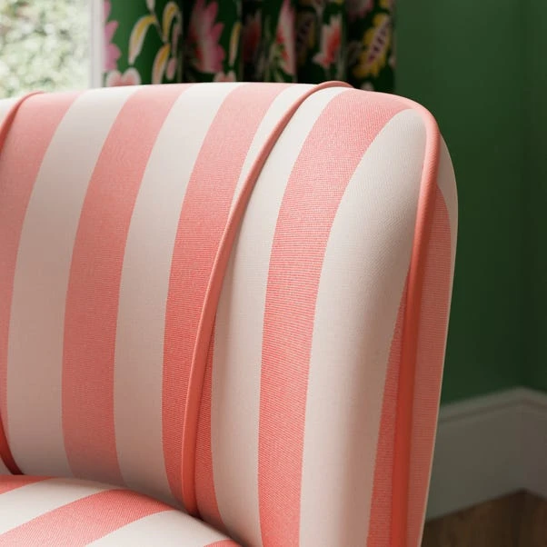 Elsie Striped Fabric Cocktail Chair 4 Elsie Striped Fabric Cocktail Chair - Image 2