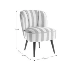Elsie Striped Fabric Cocktail Chair 25 Elsie Striped Fabric Cocktail Chair -Habitat Store 30873304 alt09