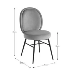 Renata Dining Chair, Velvet -Habitat Store 30873958 alt09