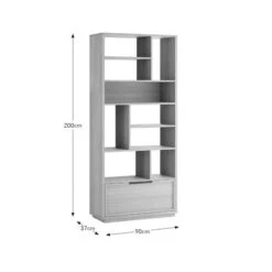 Hardy Slim Bookcase With Drawer, Oak Effect -Habitat Store 30874180 alt09