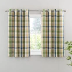 Kempton Check Eyelet Curtains 33 Kempton Check Eyelet Curtains -Habitat Store 30874278 alt05