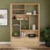 Hardy Wide Bookcase With 2 Drawers, Oak Effect