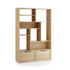 Hardy Wide Bookcase With 2 Drawers, Oak Effect -Habitat Store 30874521 alt08