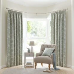 Sofia Floral Pencil Pleat Curtains -Habitat Store 30875659 alt01