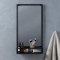 London Rectangle Wall Mirror With Shelf 11 London Rectangle Wall Mirror With Shelf -Habitat Store 30876102