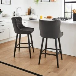 Montreal Counter Height Bar Stool, Velvet 29 Montreal Counter Height Bar Stool, Velvet -Habitat Store 30876143