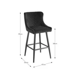 Montreal Counter Height Bar Stool, Velvet 28 Montreal Counter Height Bar Stool, Velvet -Habitat Store 30876144 alt09
