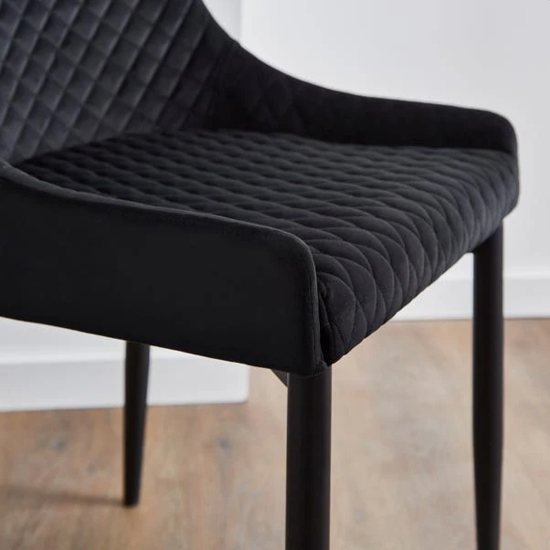 Montreal Set Of 2 Dining Chairs, Velvet 11 Montreal Set Of 2 Dining Chairs, Velvet - Image 9