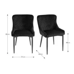 Montreal Set Of 2 Dining Chairs, Velvet 31 Montreal Set Of 2 Dining Chairs, Velvet -Habitat Store 30876148 alt09