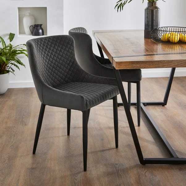 Montreal Set Of 2 Dining Chairs, Velvet 4 Montreal Set Of 2 Dining Chairs, Velvet - Image 2