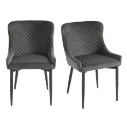 Montreal Set Of 2 Dining Chairs, Velvet 24 Montreal Set Of 2 Dining Chairs, Velvet -Habitat Store 30876149 alt04