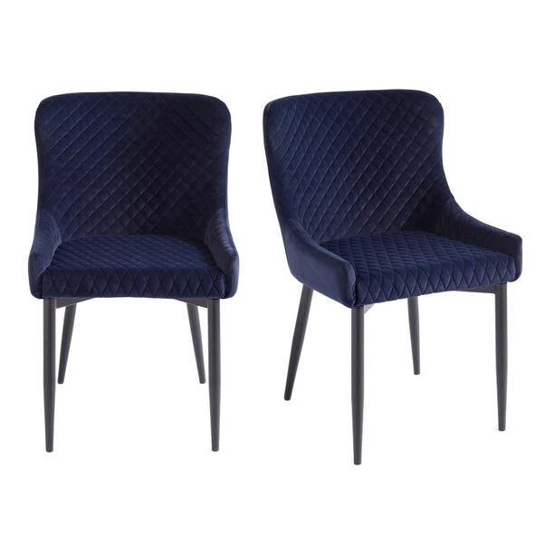 Montreal Set Of 2 Dining Chairs, Velvet 18 Montreal Set Of 2 Dining Chairs, Velvet - Image 16