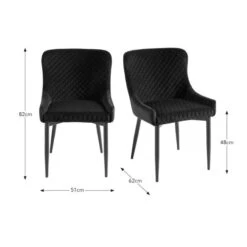Montreal Set Of 2 Dining Chairs, Velvet 37 Montreal Set Of 2 Dining Chairs, Velvet -Habitat Store 30876150 alt09