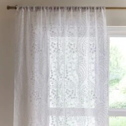 Spring Flowers Slot Top Voile Panel -Habitat Store 30876183