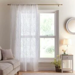 Spring Flowers Slot Top Voile Panel -Habitat Store 30876183 alt01