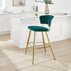Kendall Bar Stool, Velvet -Habitat Store 30876306