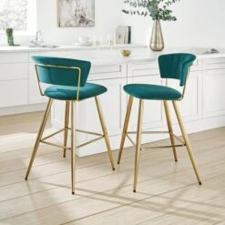 Kendall Bar Stool, Velvet -Habitat Store 30876306 alt01
