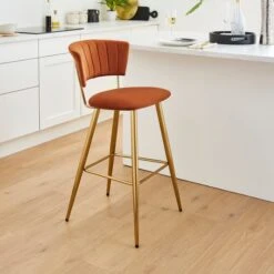 Kendall Bar Stool, Velvet -Habitat Store 30876307 alt01
