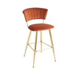 Kendall Bar Stool, Velvet -Habitat Store 30876307 alt04