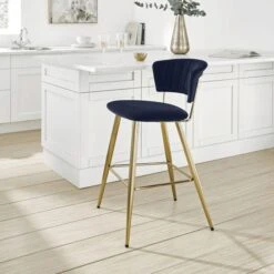 Kendall Bar Stool, Velvet -Habitat Store 30876309 alt01
