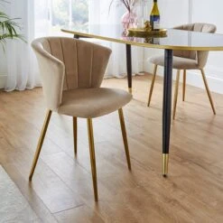 Kendall Dining Chair, Velvet -Habitat Store 30876319