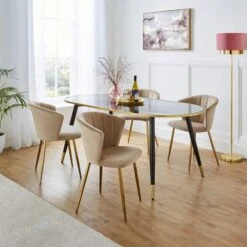 Kendall Dining Chair, Velvet -Habitat Store 30876319 alt01