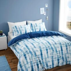 Navy Ombre Duvet Cover & Pillowcase Set 16 Navy Ombre Duvet Cover & Pillowcase Set -Habitat Store 30876496 alt02