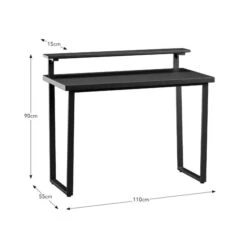 Freddie Black Step Up Shelf Desk -Habitat Store 30876535 alt09