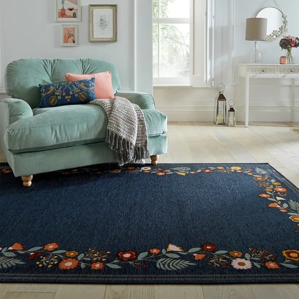 Camellia Floral Border Rug 19 Camellia Floral Border Rug - Image 17