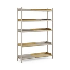 Halsey Tall Shelving Unit, Oak Effect 12 Halsey Tall Shelving Unit, Oak Effect -Habitat Store 30878041 alt04