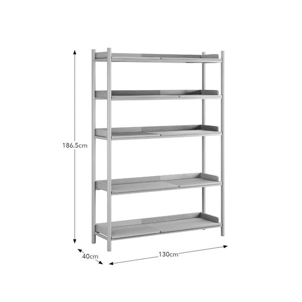 Halsey Tall Shelving Unit, Oak Effect 8 Halsey Tall Shelving Unit, Oak Effect - Image 6
