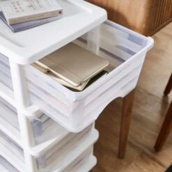 Plastic 4 Drawer Storage Tower Unit -Habitat Store 30882377 alt02