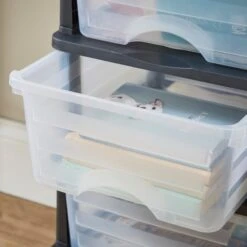 Plastic 4 Drawer Storage Tower Unit -Habitat Store 30882379 alt01