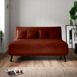 Phoebe Velvet Double Sofa Bed -Habitat Store 30882536