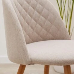 Astrid Dining Chair, Natural Fabric -Habitat Store 30882612 alt02